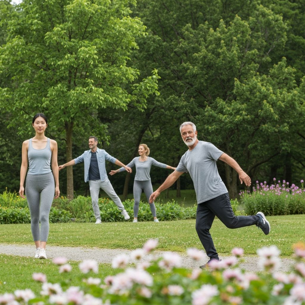 People engaged in various physical activities in natural settings